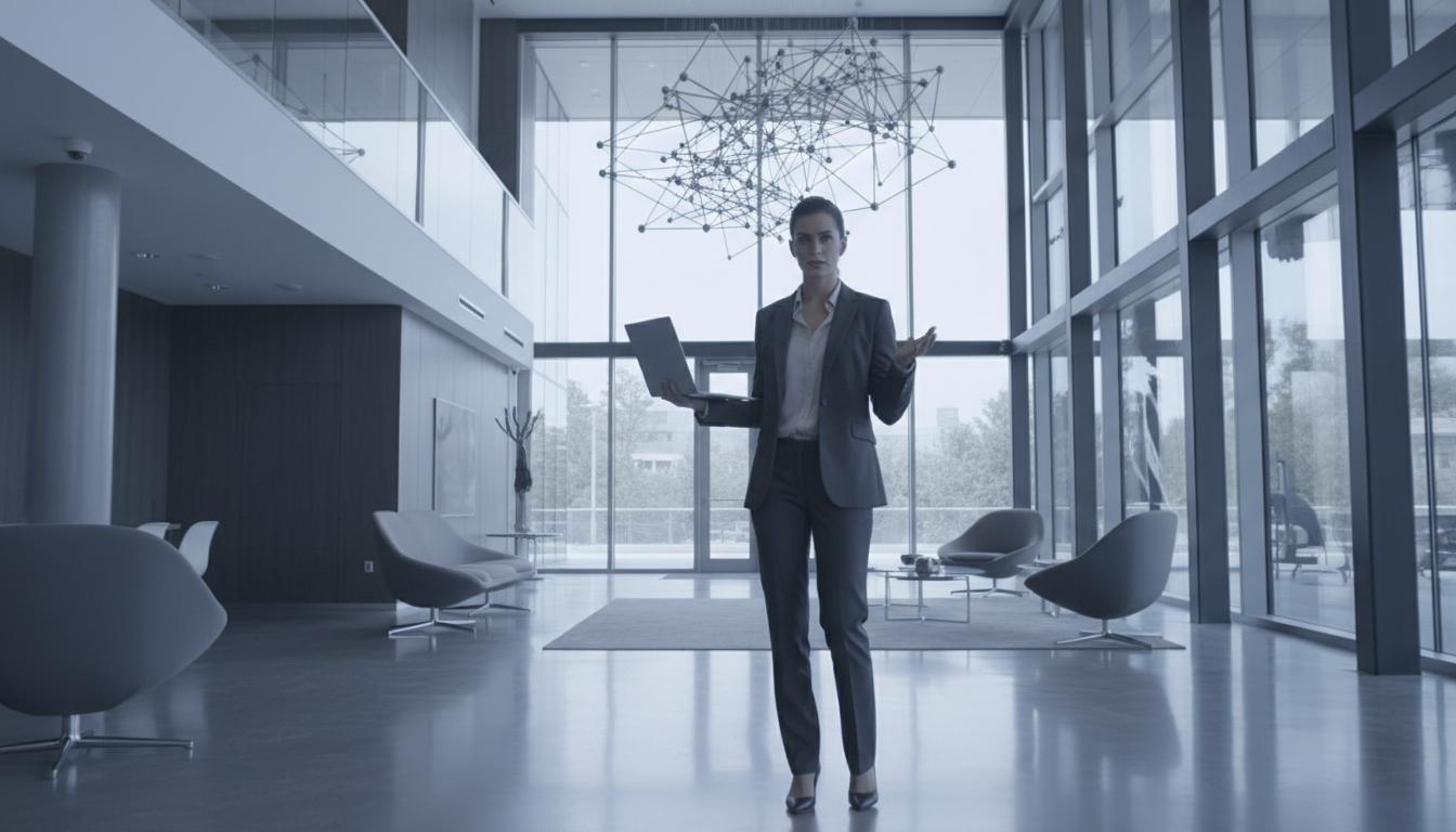 Profesional en oficina trabajando en formación de negocios